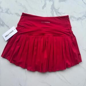 Ruby Hinge Off-White Pleated Tennis Skirt w Shorts Skort